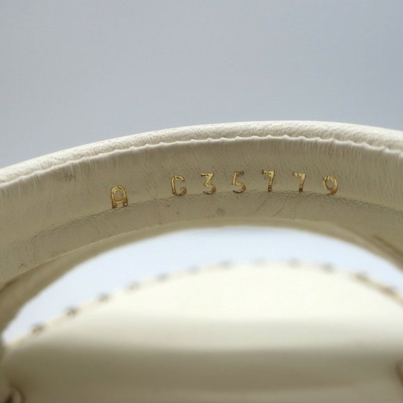 CHANEL CORK PLATFORM SANDALS CREAM CHAIN-TRIM LEATHER SIZE 37.5 CC ANKLE STRAP - Picture 10 of 12